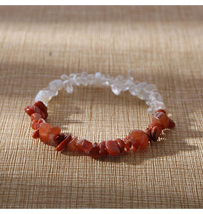 Natural Stone Beaded Crystal Bracelet