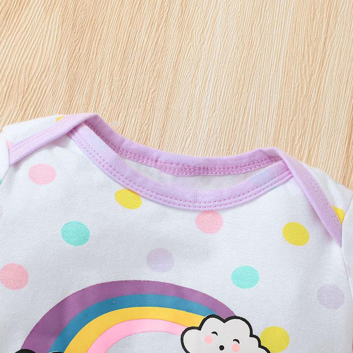 Baby Rainbow Printing Romper