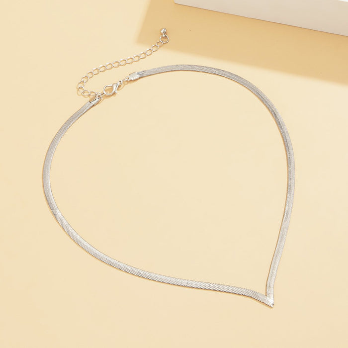 Metal V-shaped Snake Bone Chain Neck Chain