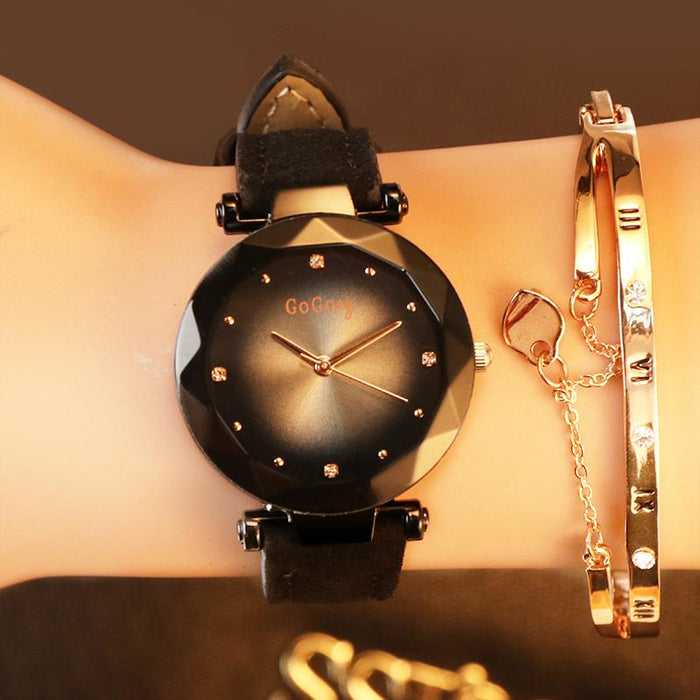 Women Watches Gogoey Top Brand Leather Ladies Watch