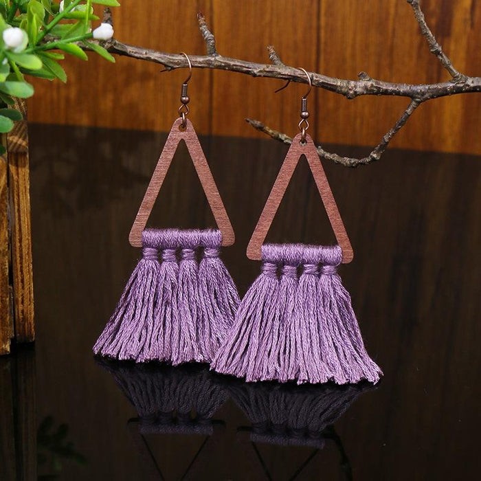 Bohemian Handwoven Ethnic Tassel Earrings