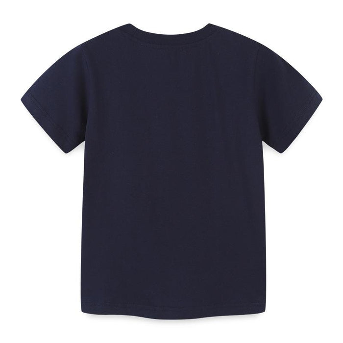 Short sleeved T-shirt knitted cotton children's round neck cartoon top