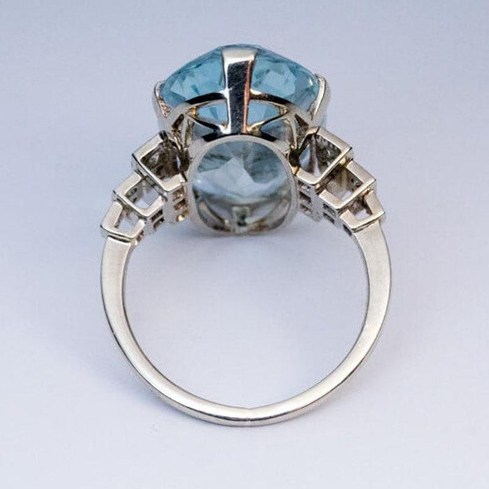 Round Blue Hazelite Ring