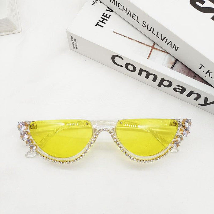 Fashion Multicolor Half Frame Sunglasses