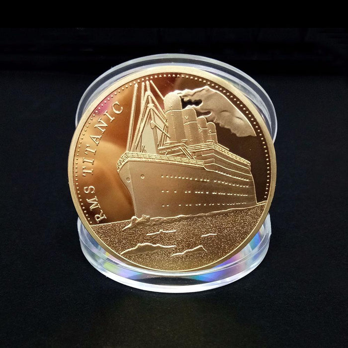 Gold Plated Coin Titanic Ship Collectible Coins