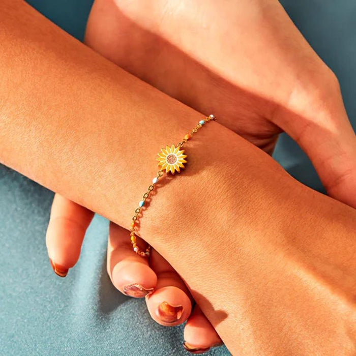 Women Sunflower Electric Bracelet