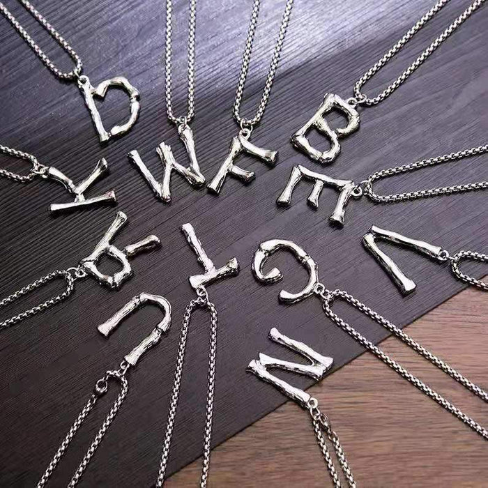 Titanium Steel Won't Fade Letter Necklace