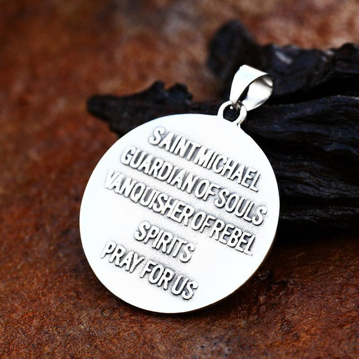 Stainless Steel Greek Mythological Angel Round Tag（Only Pendant, No Necklaces）