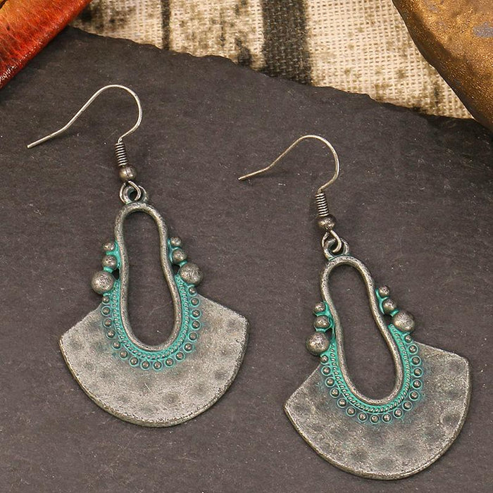 Women's Vintage Boho Greenstone Earrings