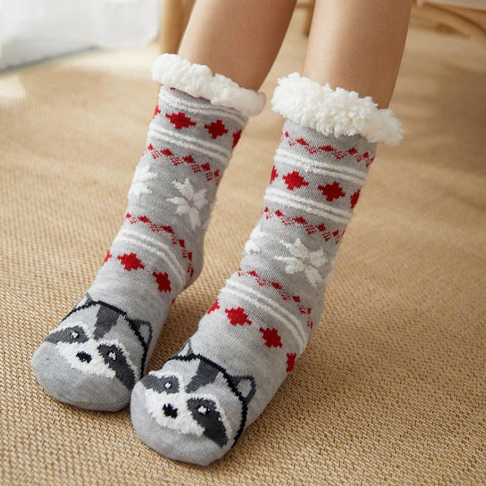 Cute Warm Socks Thicken Plus Cotton Winter Women Socks