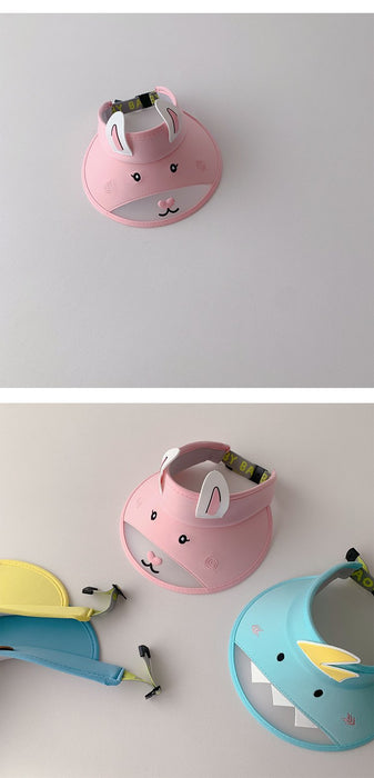 Summer UV Protection Cute Bear Children's Empty Top Hat