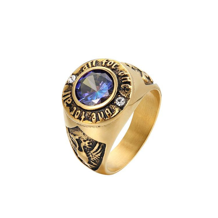 Personality Retro Men's Titanium Steel Ring