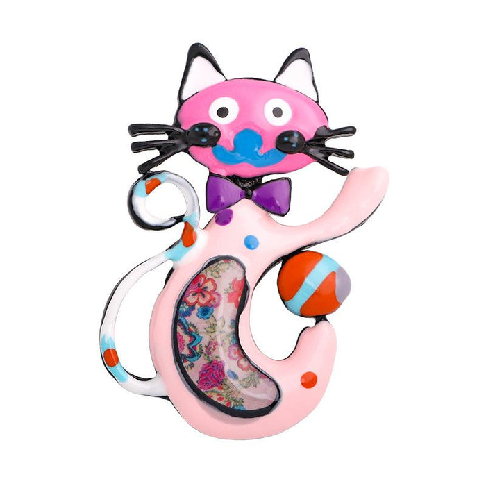 New Cartoon Hat Cat Brooch Creative Female Pin