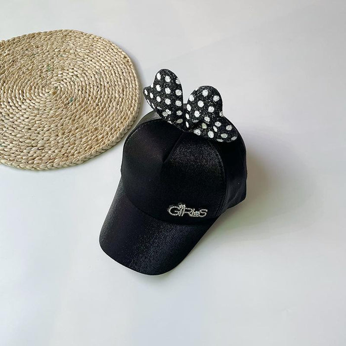 Cute Cartoon Sequin Bow Children's Baseball Cap