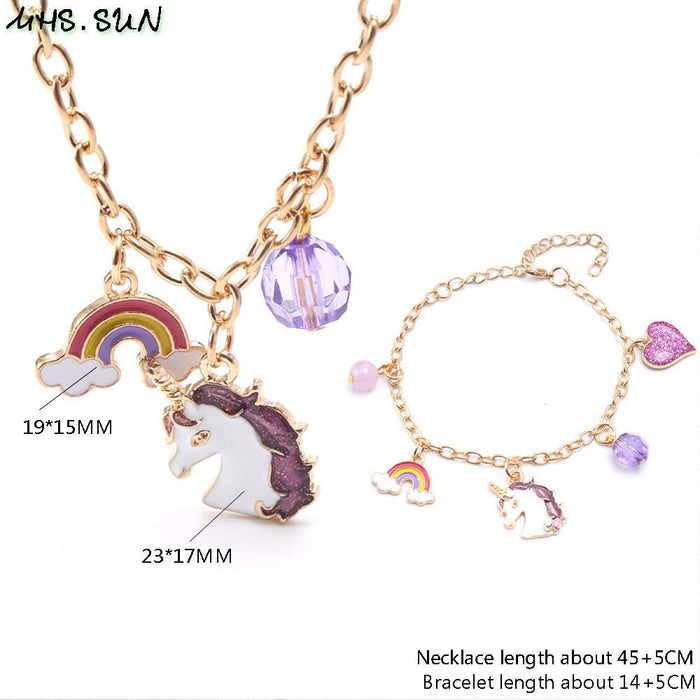 Purple Unicorn children's Necklace