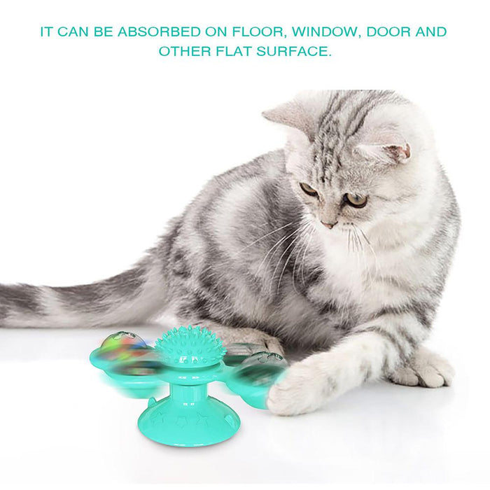 Cat Pinwheel Toy Funny Massage Rotary Cat Toy