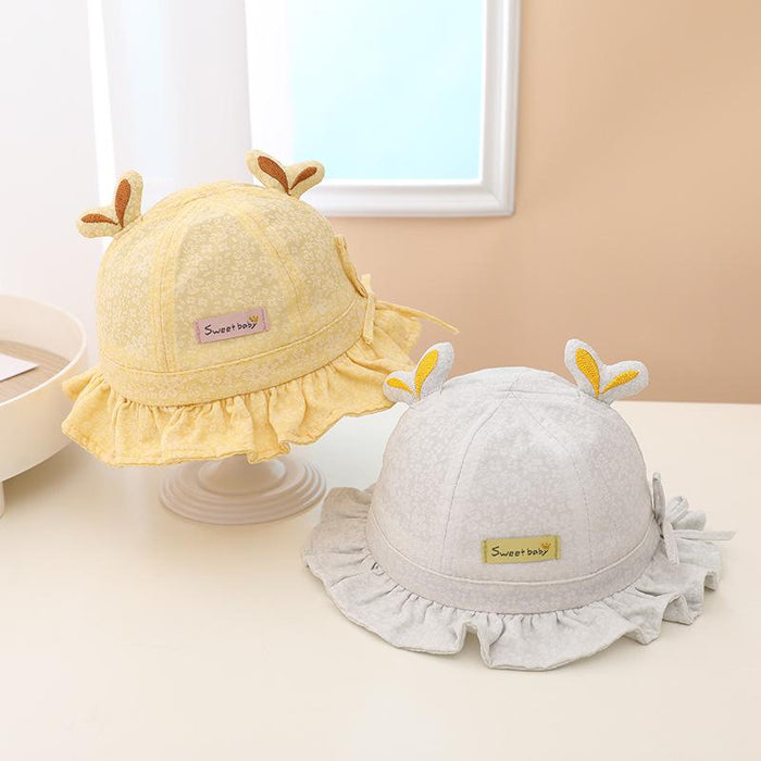 Summer Outdoor Windproof Small Leaves Children's Sunshade Fisherman Hat