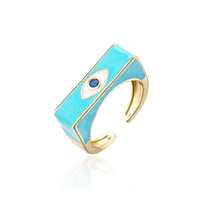 Simple Fashion Oil Drop Geometric Open Women's Ring
