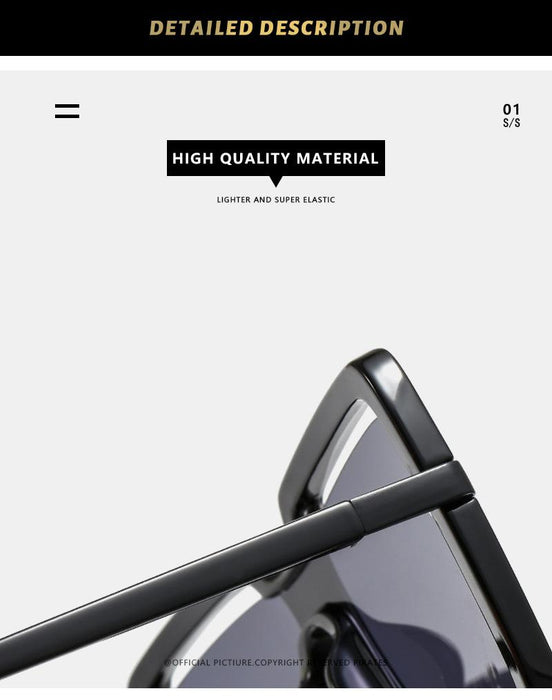 Hollow out large frame sunglasses