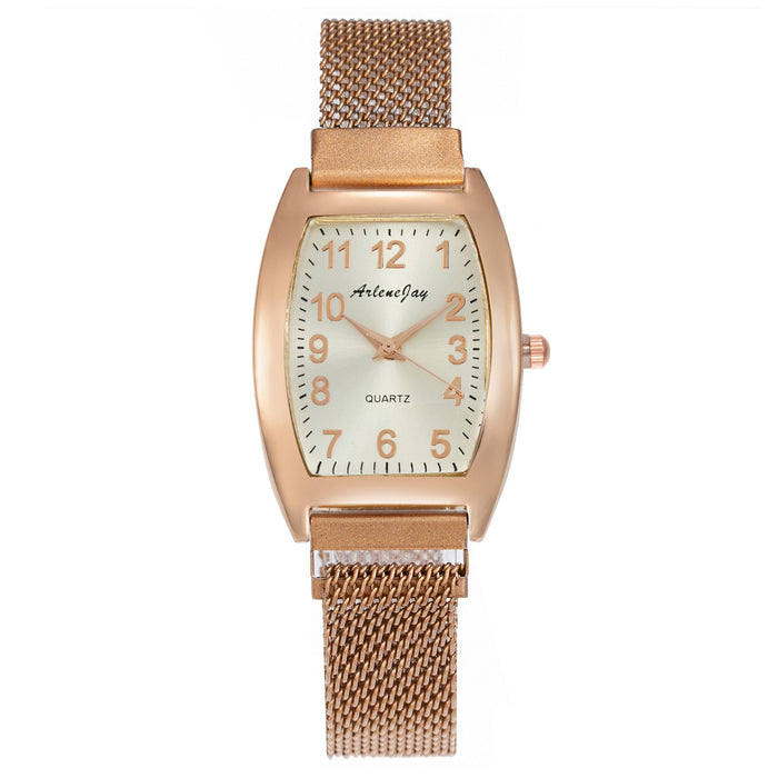 New Simple and Fashionable Square Digital Mesh Belt Women's Watch Llz20030