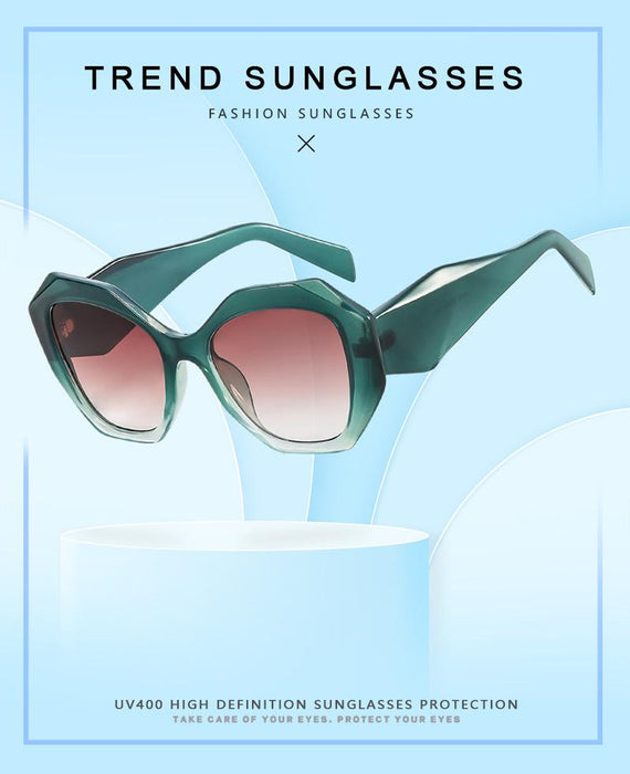 Polygonal light luxury simple contrast Sunglasses