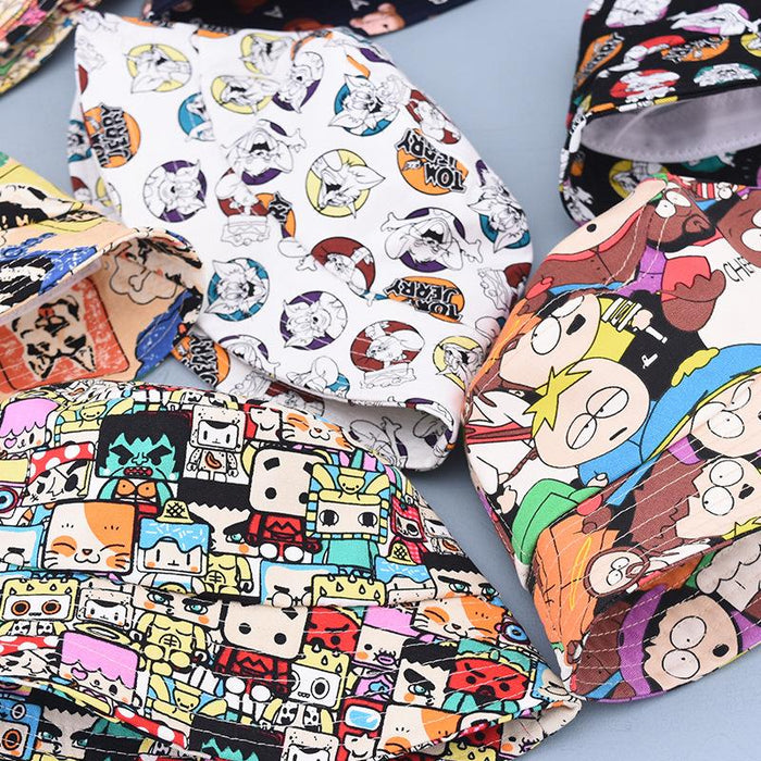 Children's Summer Outdoor Cartoon Printing Sunshade Hat