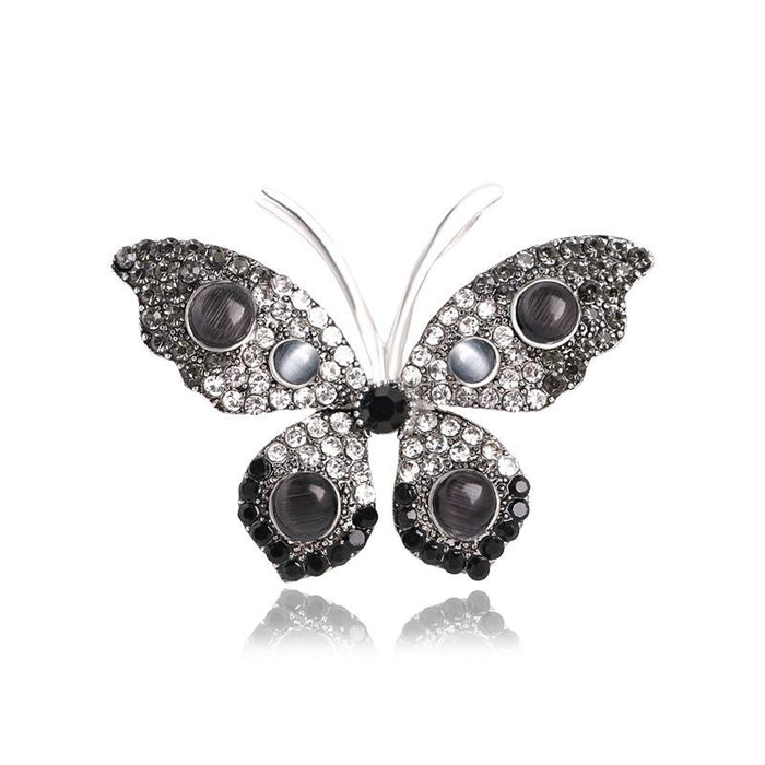 New Creative Rhinestone Butterfly Brooch Female Pin