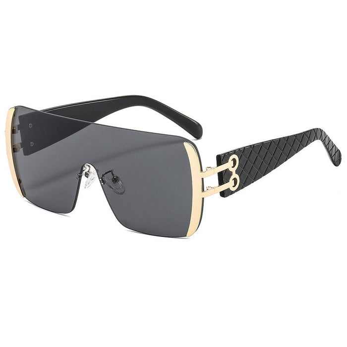 Metal conjoined Sunglasses gradient UV protection