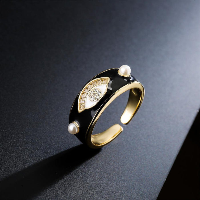 Colored Drip Zircon Statement Open Ring