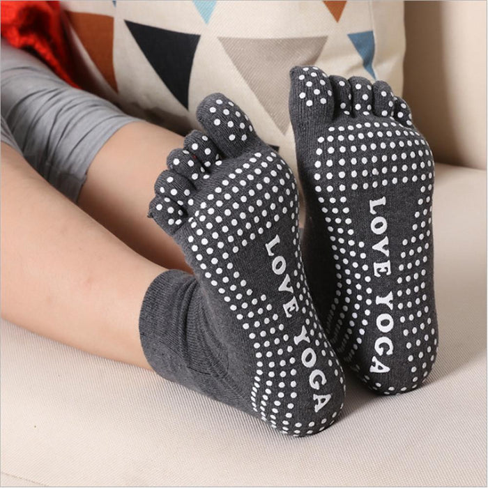 Cotton Yoga Cute Five-finger Socks