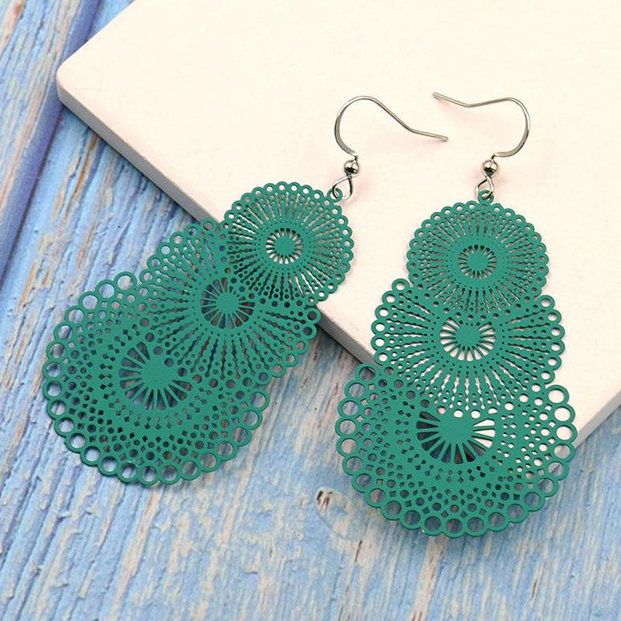 Boho Pattern Fashion Colorful Earrings