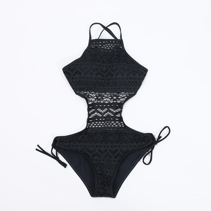 Sexy Lace Cut-out One-piece Bikini Swimsuit
