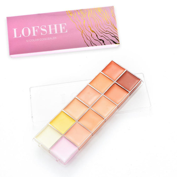 12 colour concealer, lasting nude make-up to cover pox and ink.