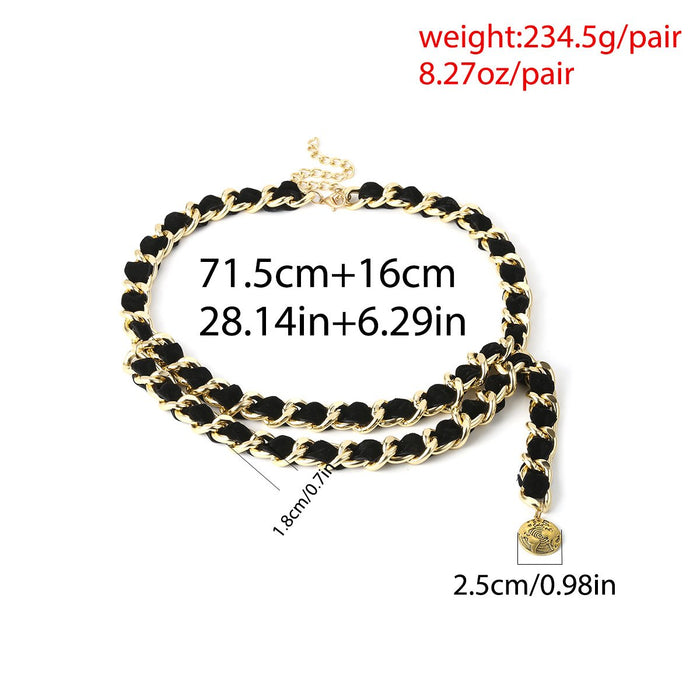 Exaggerated Flannel Waist Chain Retro Multi-layer Tassel Body Chain