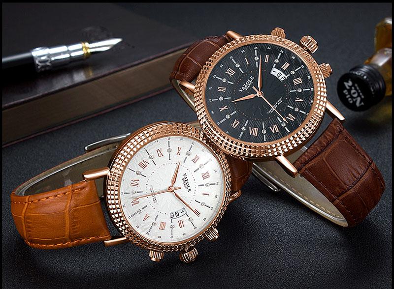 Top Brand Luxury YAZOLE Watch Male Business Mens Wrist Watch Complete Calendar Design Time
