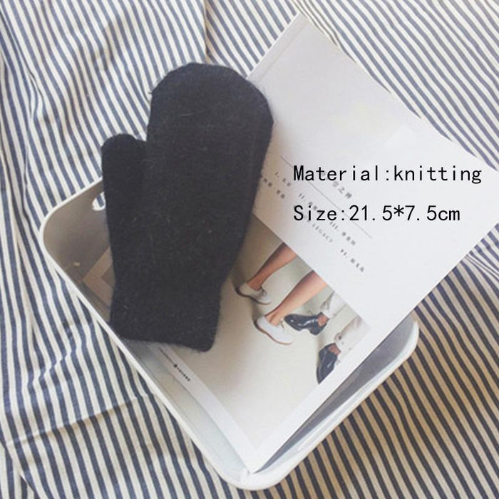 Female Elastic Full Fingers Gloves Cute Rabbit