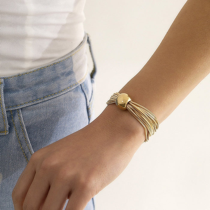 Gothic Twisted Big Ball Chain Necklace