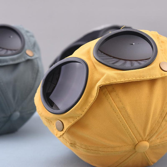 Children's Cool Sunglasses Pilot Outdoor Glasses Cap