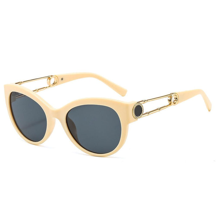 Cat's eye metal sunglasses