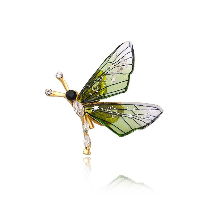 New Vintage Oil Dripping Dragonfly Brooch Bee Brooch Pin