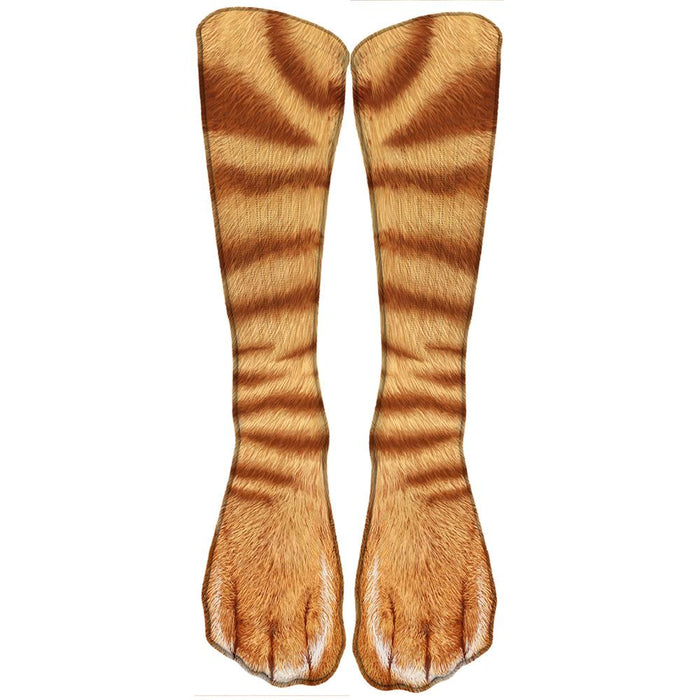 Funny Leopard Tiger Cotton Socks