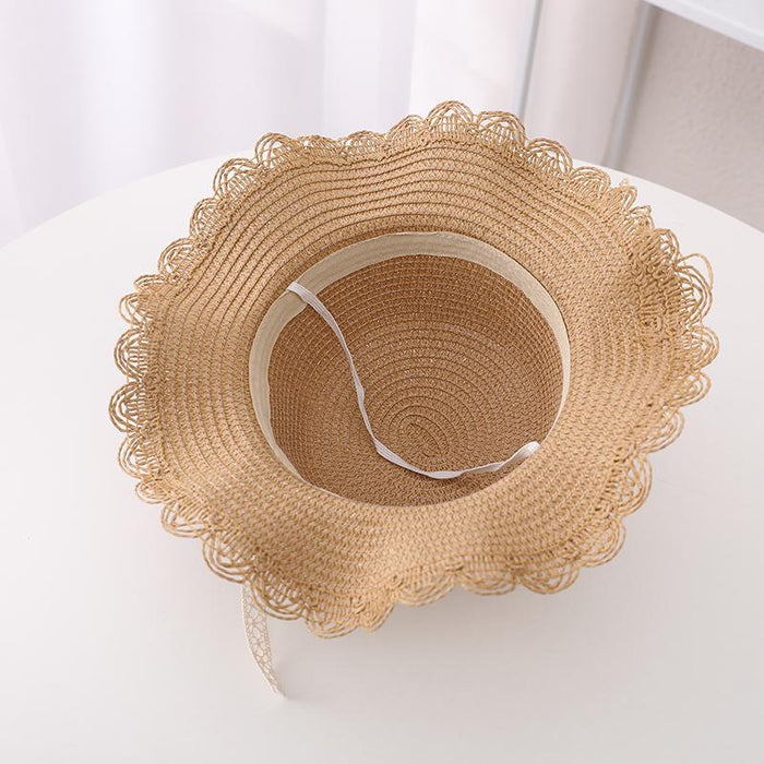 Cute Strawberry Radish Children's Wavy Straw Hat Bag Set