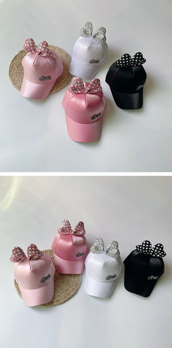 Cute Cartoon Sequin Bow Children's Baseball Cap