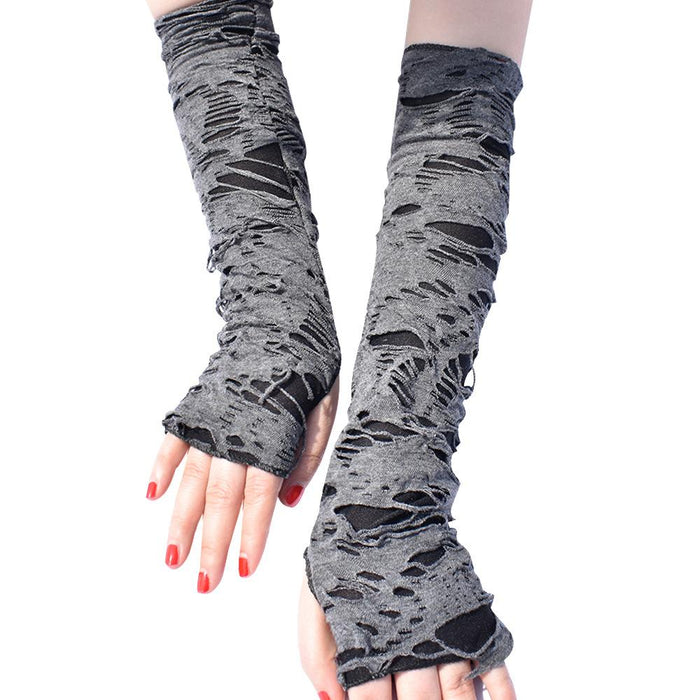 Women Punk Open-fingered Gloves