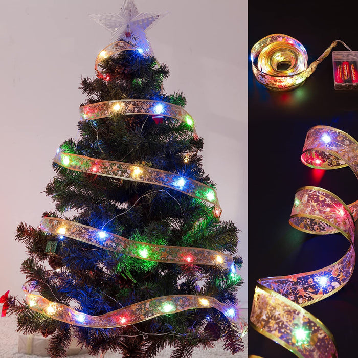 Ribbon Fairy Light Christmas Decoration 2022