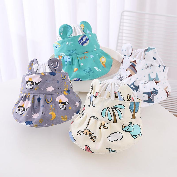 Summer Children Cartoon Animal Ears Empty Sun Hat