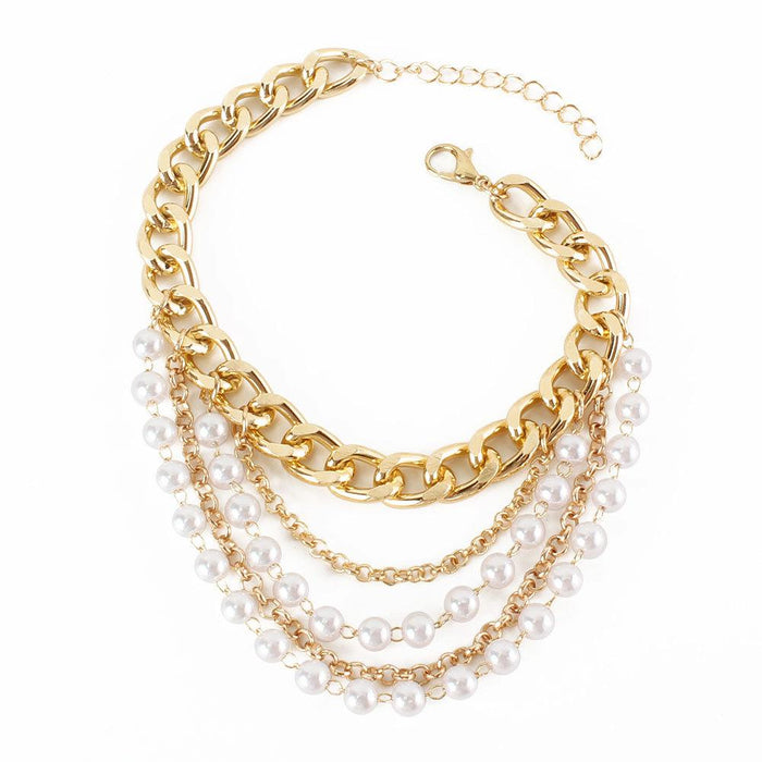 Fashion Pearl Multilayer Anklet Women's Foot Jewelry