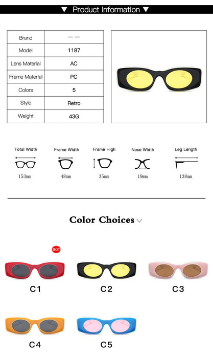 Exaggerated Personality Concave Frame Sunglasses
