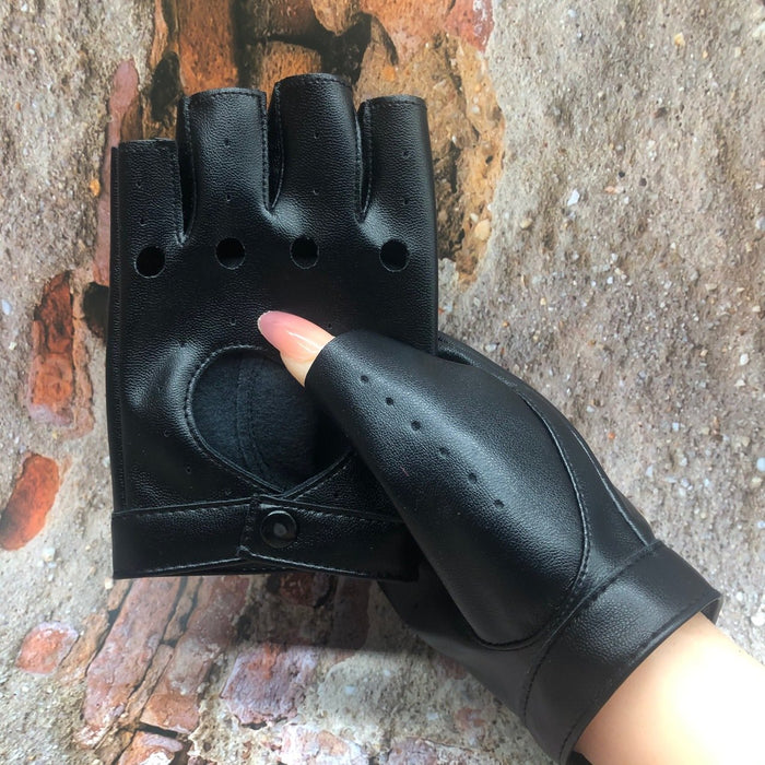 Heart Nightclub Punk Street Dance Half Finger Gloves