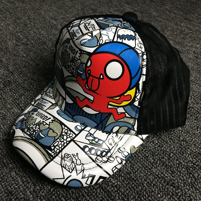Summer Children's Cartoon Graffiti Parent-child Sunshade Cap